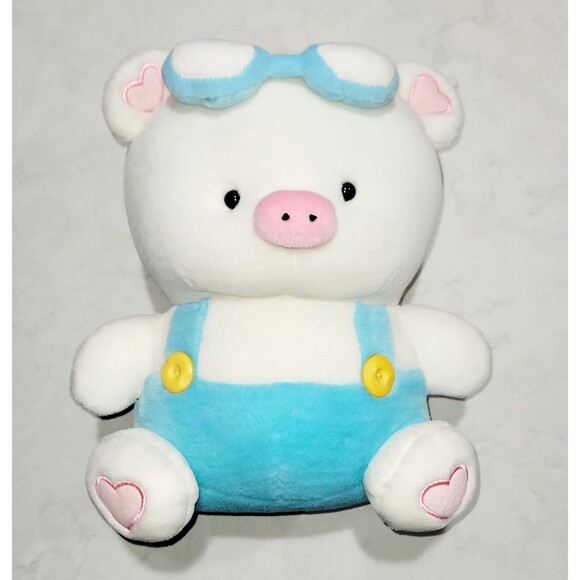 Hannari Tofu Japanese Pig Plush 13" Stuffed Animal Tofo Large Plushie Prize RARE - Picture 1 of 9